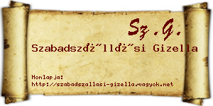 Szabadszállási Gizella névjegykártya